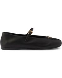 Prada - Suede Leather Ballets - Lyst