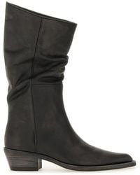 KHAITE - Clive Leather Boots - Lyst
