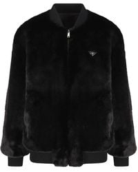 Prada - Eco Fur Bomber Jacket - Lyst