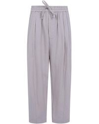 Ziggy Chen - Thin Stripe Drawstring Trousers - Lyst