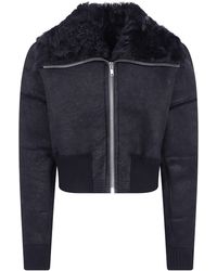 Rick Owens - "Flight" Cropped Suede Jacket - Lyst