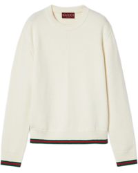 Gucci - Wool And Cashmere Sweater With Web - Lyst
