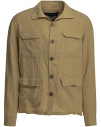 Herno - Field Linen Overshirt Jacket - Lyst