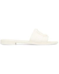 Moncler - Round-Toe Rubber Slides Sandal - Lyst