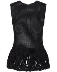 Alaïa - Alaia Peplum Tank Top - Lyst