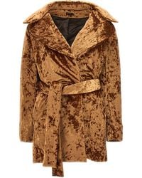 Atlein - Crushed Velvet Coats - Lyst
