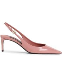 Dolce & Gabbana - Leather Slingback Pumps - Lyst