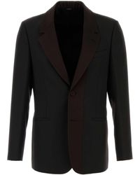 Fendi - Dark Brown Gabardine Blazer - Lyst