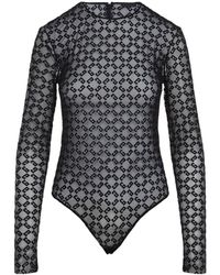 Givenchy - Monogram Tulle Bodysuit - Lyst