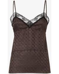 Fendi - Jacquard Ff Silk Top - Lyst