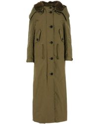 Prada - Single-Breasted Long Coat - Lyst