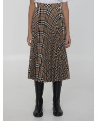 Burberry - Evening Giu Midi Pleated Skirt - Lyst