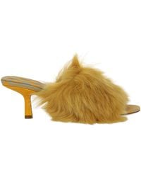 Burberry - Jackie Shearling Mules - Lyst