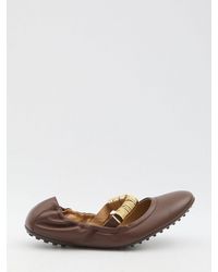 Tod's - Ballet Flats Wit Eyelets - Lyst