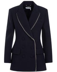 Chloé - Double-Breasted Virgin Wool Jacket - Lyst