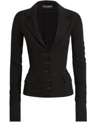 Dolce & Gabbana - Single-Breasted Wool Canvas Jacket - Lyst