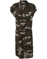 Celine - Robe Chemise Poches Army - Lyst