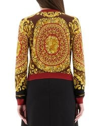Versace - Baroque Silk Knit Cardigan - Lyst