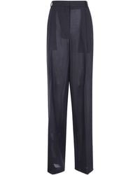Tom Ford - Light Virgin Wool Tailored Wide Leg Pleated Straight Pants - Lyst