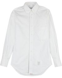 Thom Browne - Button-Down Collar Cotton Shirt - Lyst