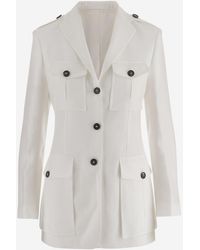 Tagliatore - Jacket Single-Breasted Linen - Lyst