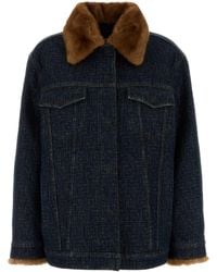 Fendi - Denim Padded Jacket - Lyst