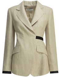 Max Mara - Linen Double Breasted Blazer - Lyst