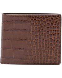 Tom Ford - Bi-Fold Wallet With Embossed Crocodile Effect - Lyst