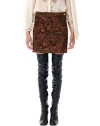 Chloé - Mini Skirt With Jacquard Pattern - Lyst