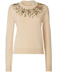 Fendi - Crewneck Rhinestone Sweater - Lyst