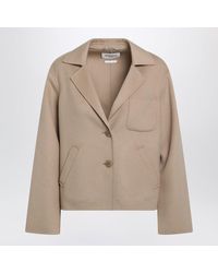 Weekend by Maxmara - Camel Wool Crop Jacket - Lyst