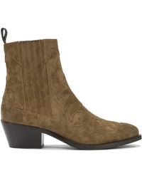 Sartore - "Velour 45 Mm" Cowboy Ankle Boots - Lyst