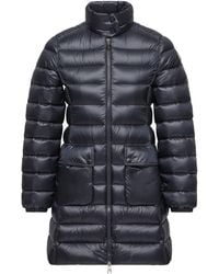 Moncler - Long Down-Filled Coat With Snap Button Closure - Lyst