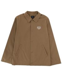 A.P.C. - Jacket With Embroidered Logo - Lyst