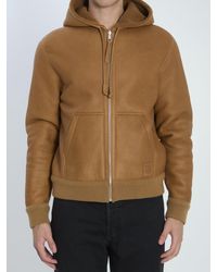 Loewe - Hooded Leather Jacket - Lyst