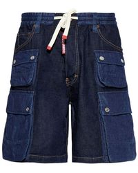DSquared² - Denim Cargo Shorts - Lyst