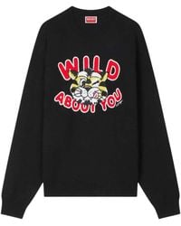 KENZO - Wild Tiger Wool And Cotton Sweater - Lyst