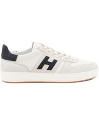 Hogan - Off- Low-Top Suede Accent Sneakers - Lyst