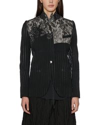 Marc Le Bihan - Lace And Silk Single-Breasted Jacket - Lyst
