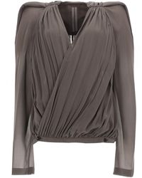 Rick Owens - Maria Pleated Crossover Jacket - Lyst