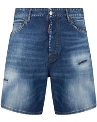 DSquared² - Cotton Elastane Shorts - Lyst