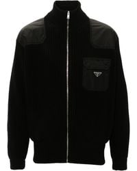 Prada - Wool And Cashmere Cardigan - Lyst