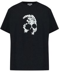 McQueen - T-Shirt With A Distinctive Skull Motif - Lyst
