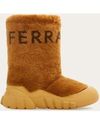 Ferragamo - Delphi Shearling Boot, Medium - Lyst