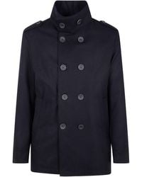 Herno - "Military Short Peacoat" Coat - Lyst
