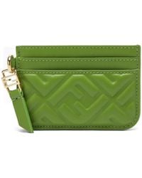 Fendi - Forest Nappa Leather Baguette Card Case With Ff Motif - Lyst