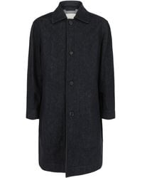 Ferragamo - Dark Wash Denim Jacket With Button Closure - Lyst