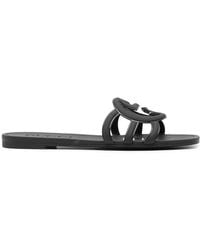 Gucci - Gg Flat Sandals - Lyst