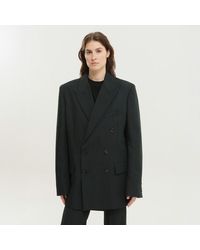 1989 STUDIO - Dark Double-Breasted Blazer - Lyst