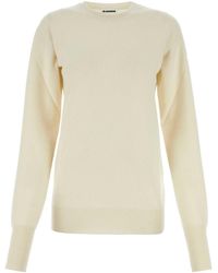 Jil Sander - Ivory Cashmere Sweater - Lyst
